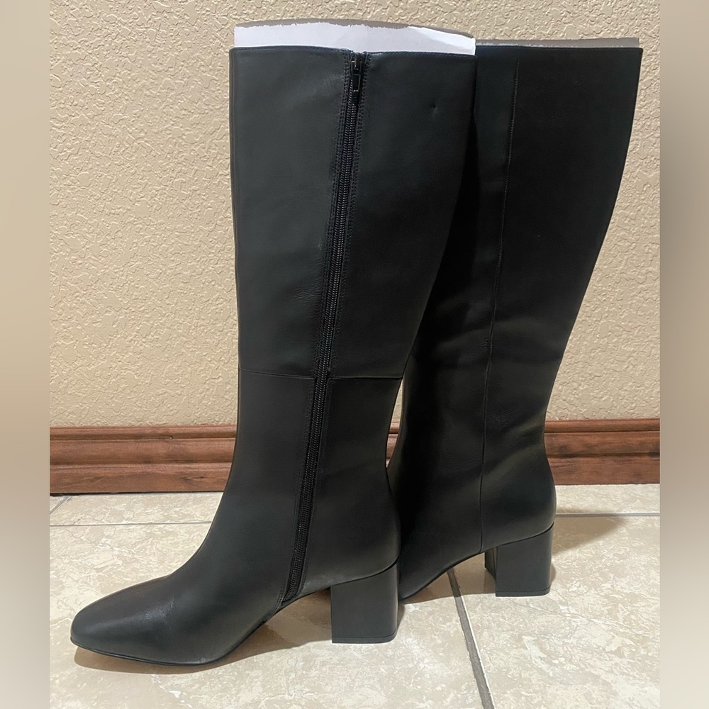 Ann Taylor- Block Heel Leather Boots